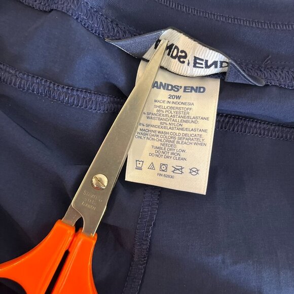 Lands' End Woman's Navy Blue Plus-Size 11" Swim Board Shorts Sz 20W - Picture 5 of 7